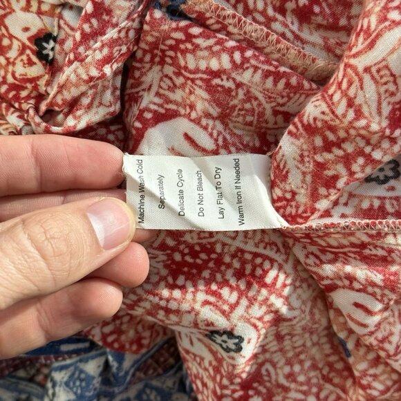 Cabi Bella Batik Skirt Women's Sz S Elephant Print Boho Stretch Waist Pockets - Picture 6 of 9